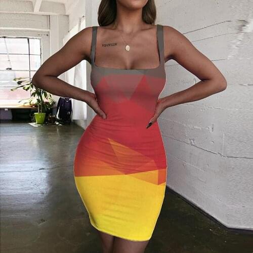 Giyu Brand German Flag Dresses Women Geometric Ladies Dresses Germany Halter Sleeveless Abstract Vestido Sexy Gothic Sundress