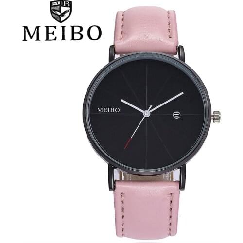 MEIBO TOP Brand Watch Women Ladies Leather Bracelet Casual Quartz Wrist Watch Band Female Clock relogio feminino reloj mujer