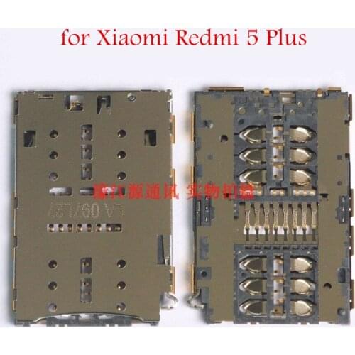 For Xiaomi Redmi 5 Plus SIM Card Reader Card Slot Tray Holder Connector Socket for Xiaomi Redmi 5 Plus Repair Spare Parts