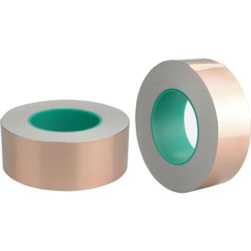 Double Sided Conductive Pure Copper Foil Tape for Magnetic Radiation Electromagnetic Wave 0.06mm Tickness Adhesive Shielding Tap