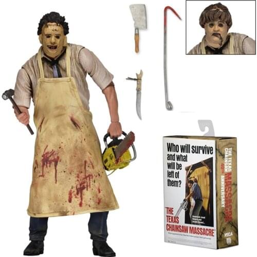 NECA 40th Anniversary Ultimate Leatherface Classic Terror Movie The Texas Chainsaw Massacre Action Figure 18cm
