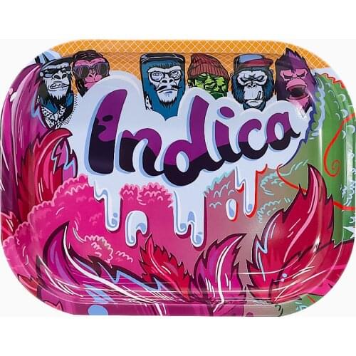 Metal Tobacco Rolling Tray 17cm*13cm*1.8cm Spice Tobacco Tray For Rolling Paper Herb Grinder Organizer Smoking Tool