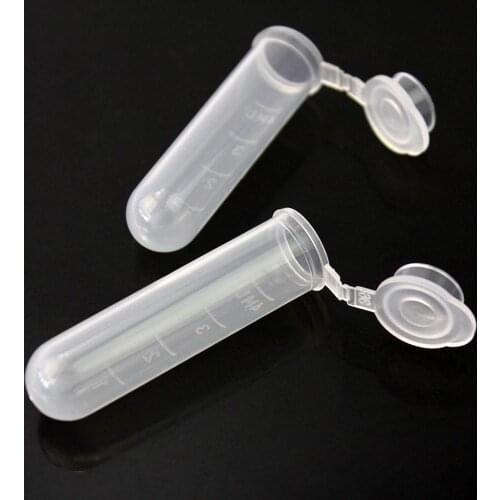 Hot Sale Plastic bottles 50pcs multi-purpose 5ml clear tube empty sample storage container 5ml plastic tube Party decorations
