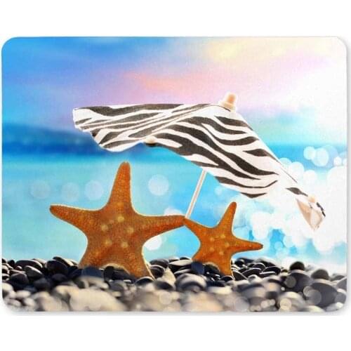 Gaming mouse pad,Mouse Pad Starfish Under Umbrella Gaming Mouse Pad Non Slip Rubber Mouse Mat