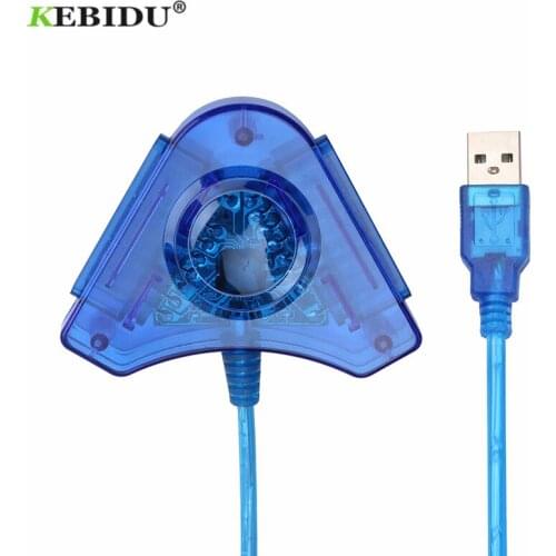 Kebidu New Joystick USB Dual Player Converter Adapter Cable For PS2 Gamepad Dual Playstation USB Game Controller High Quality
