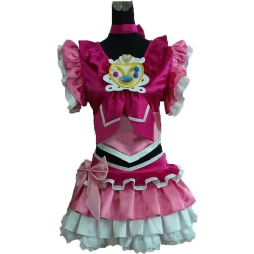 PreCure Cure Melody Hojo Hibiki Cosplay Costume with accessory Red White Color All Size 11