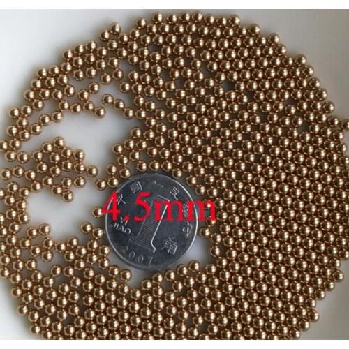 4.5mm Dia H62 Brass Solid Industry Ball, about 200 pcs/lot