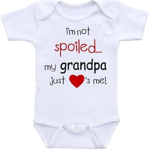 Shirerty Lovely Baby Girl Summer Clothes Grandpa/Aunt/Big Sister Newborn Infant Toddler Girl Boy Rompers Outfits for 0-24M