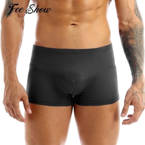 New Arrival Sexy Men Lingerie Ice Silk Cuecas Boxer Underwear Sexy Panties Camouflage Cuecas Boxers Shorts Gay Mens Cuecas Boxer