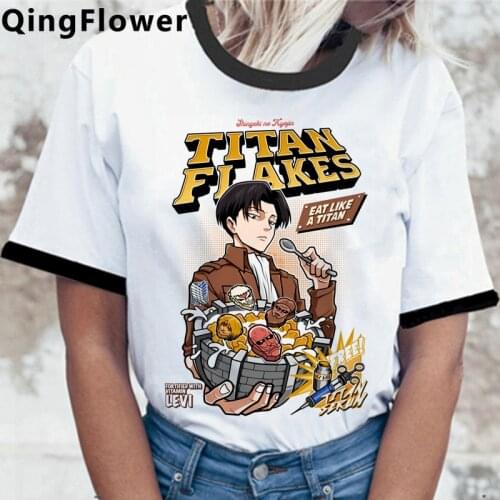 Attack on Titan Shingeki No Kyojin Levi Titan Attack top tees women grunge plus size tumblr graphic tees women