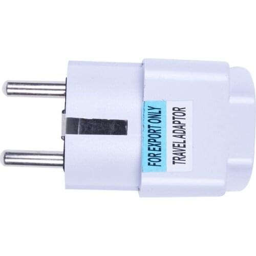White Travel Plug Travel Adapter US / UK to EU plug 10A 250V #8