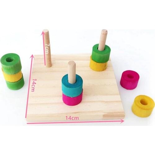 Multicolor Wooden Parrot Trick Tabletop Toy Parakeet Intelligence Training Toy Bird Toy Set For Play Gym Playground Activity