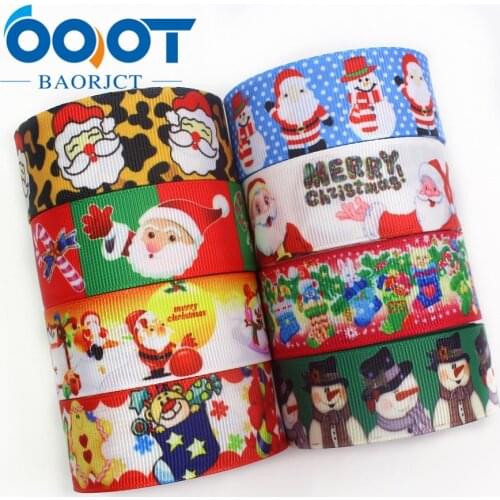 OOOT BAORJCT I-19713-16,25mm,10yards Christmas series Cartoon grosgrain ribbons,bow cap accessories and decorations,DIY material