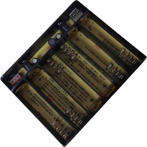 YYDS USB DC 12V Output 6x 18650 Batteries UPS DIY Power Bank Box Charger for Cellphone WiFi Router LED Light Security Camera