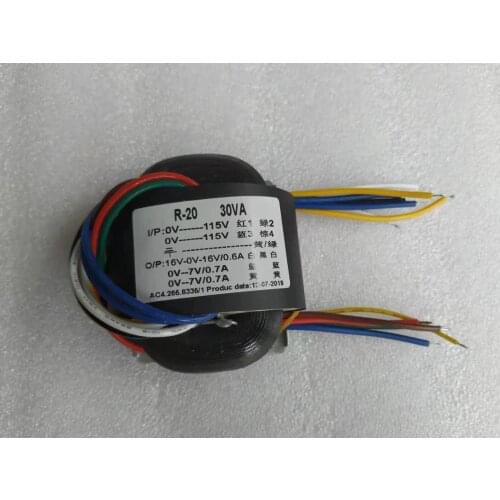 WEILIANG AUDIO 30W R-type transformer 16V-0-16V+7V*2
