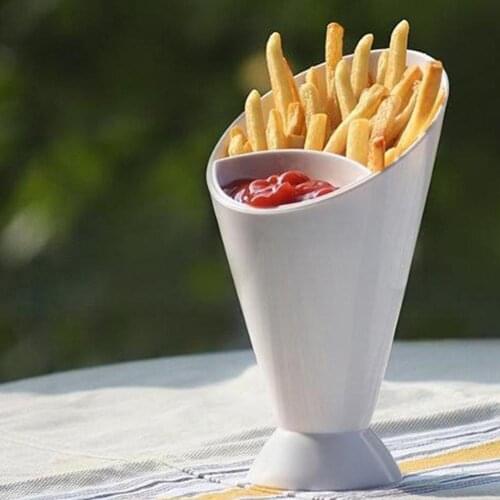 French Fries Shelf Holder Assorted Sauce Chips Snack Cone Dip Cup Tableware Serve Holder Potato Kitchen Tools