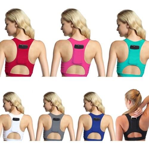 Womens Compression Sports Tank Top With Phone Pocket Tank Top Sportswear Elastic Running Women Sport Tank Top