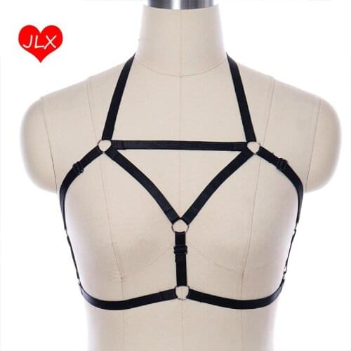 Sexy Body Harness Bondage Crop Top body Cage Bra Elastic Body Harness Bra Lingerie Goth fetish Rave clup body harness for women