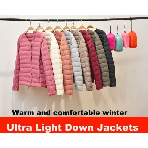 Winter Womens Oversized Down Jackets Coats Ultra Light Duck Down Women Lightweight Coat Warm Female Windbreaker Parka Clothing