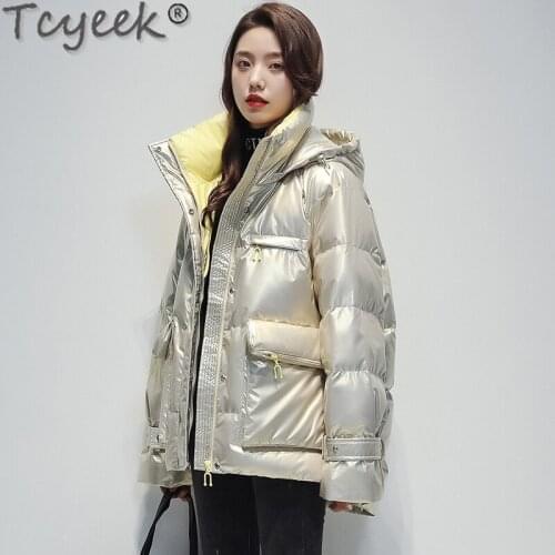 Tcyeek Winter Jacket Women 2021 Hooded White Duck Down Coat Female Warm Puffer Jackets Womens Clothing Jaqueta Feminina Gxy290