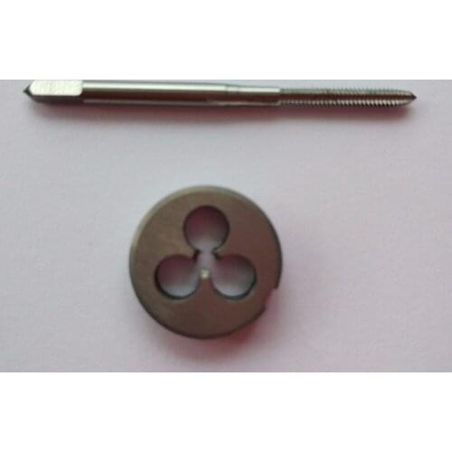1pc HSS Machine M1.8 X 0.35mm Plug Tap and 1pc M1.8 X 0.35mm Die Threading Tool
