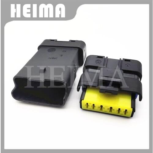 10-30sets 211PL069S0049 211PC069S0049 FCI 6 pin black male female waterproof sensor connector Citroen Peugeot throttle pump Plug