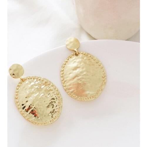 2pcs European and American exaggerated retro irregular ellipse stud earrings for women Girls diy jewelry material accessories