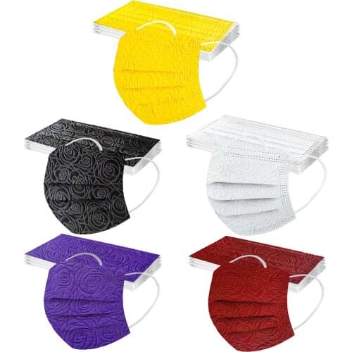 50pc Adult Face Shield Mouth Cover Skin Care Disposable Facemask gezichtsmasker 3Ply Ear Loop Faceshield mascarillas desechables