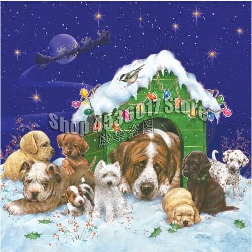 5D,DIY,Diamond Painting,Naughty or Nice,Dogs,Christmas,Full,Diamond Embroidery,Rhinestones,Mosaic,Cross Stitch,Decoration