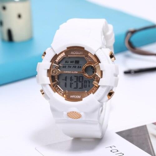 Fashion Macaron Leisure Watch For Men New Korean Women Fashion Multi-Functional Waterproof Luminous Electronic Ladies Watches