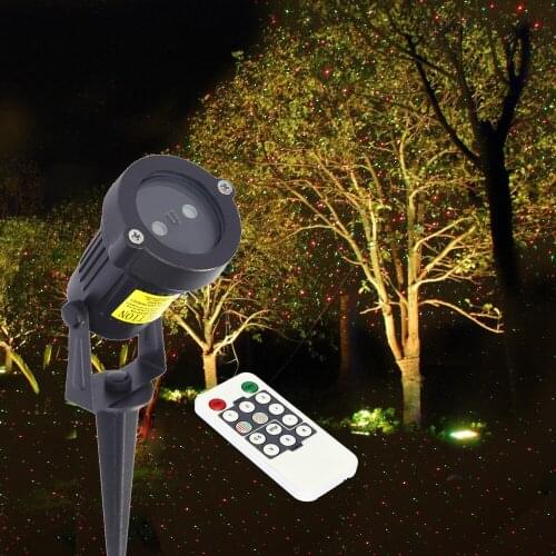 Remote Control Red Green Lawn Decoration Lamp Sky Star Effect Stage Light Support Timing Strobe Color Changing for Party