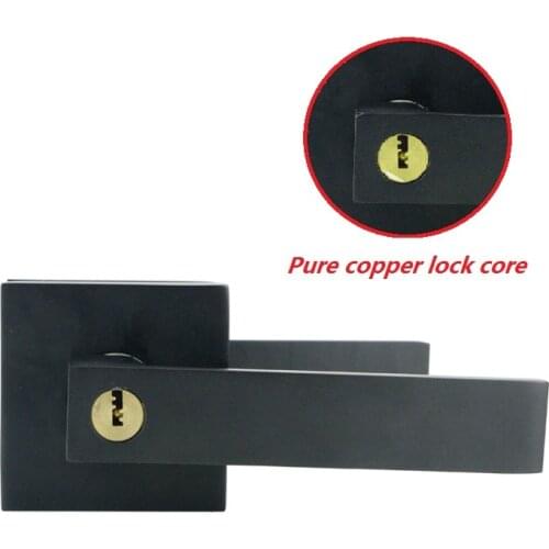 Stainless steel door handles for interior doors european door knob lock mute Anti-theft bedroom for room door handles door