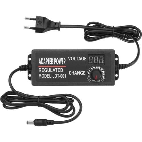 Excellway Adjustable 9-24V 3A 72W AC/DC Adapter Switching Power Supply Adjustable Power Adapter Display EU Plug