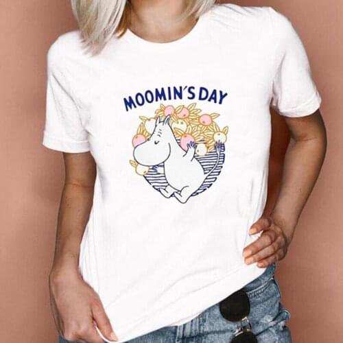 Funny Hippopotamus Printed T Shirt Women Tops Summer Short Sleeve Casual T-shirt Harajuku Shirt Tee Shirt Femme Camiseta Mujer