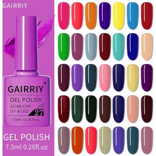 Gairriy 7.5ml Gel Nail Polish Nail Supply Wholesale Soak Off UV LED Gel Lacquer Nail Art Glitter Polish Long Lasting Gel