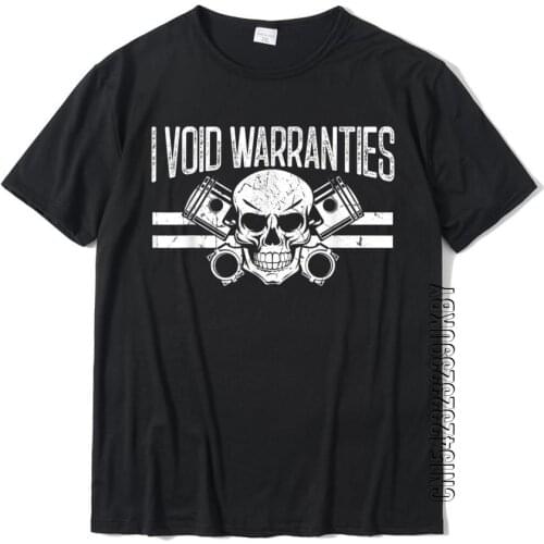 I Void Warranties T-Shirt Top T Shirts New Arrival Cotton Simple Style Comfortable Mens Tops Tees Retro Skull Printed