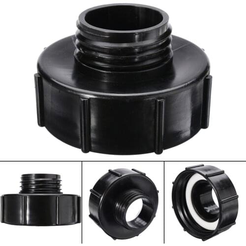 IBC Adapter S100x8 to Reduce S60x6 IBC Tank Connector Adapter Replacement Garden Water Connectors Black