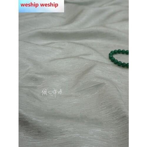 Chinese Classics Brocade jacquard light silver Satin silk fabric Satin de soie Satén шелк hanfu cloth DIY patchwork bag