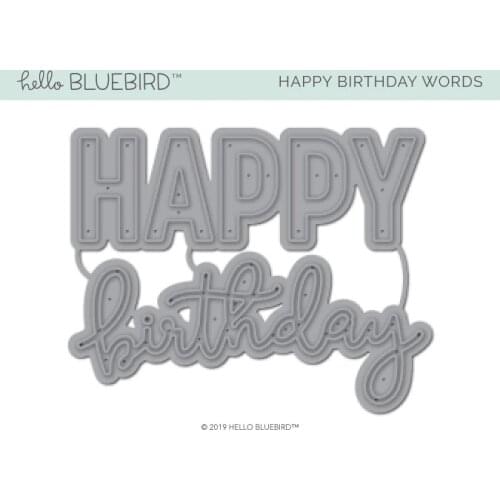 Happy birthday Metal Cutting Dies Scrapbooking background craft Card Making Embossing Rectangular Pattern