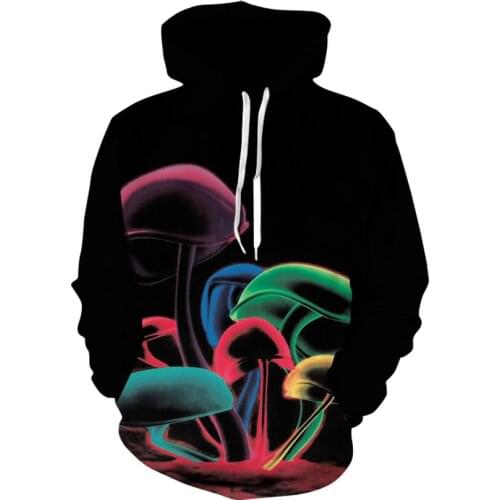 2020 New Pullover Streetwear mens Clothing 3D Print Black and White Rose Gradient Hoodie Sweatshirt Men Creative Hoodie Custom