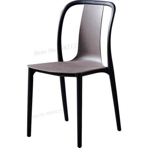 Nordic Plastic Chair Simple Modern Dining Chair Leisure Creative Backrest Chair Home Cafe Balcony Outdoor Desk Chair