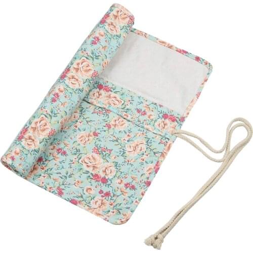 PPYY-20 Pockets Art Paint Brushes Case Roll Up Pen Holder Canvas Pouch Bag