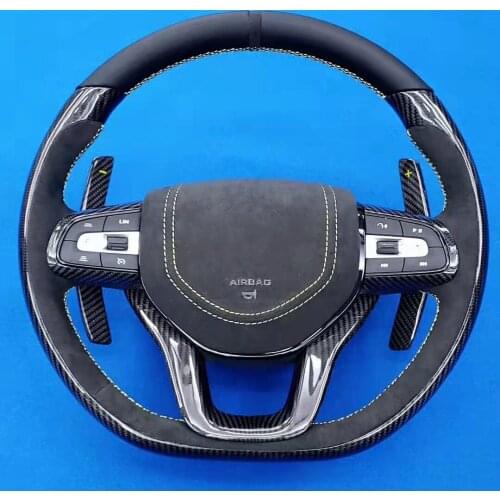 Cuatomized Carbon Fiber Steering Wheel Alcantara Leather Replacement For Lynk&Co 01 02 03 2018-2021 with Paddle Shift