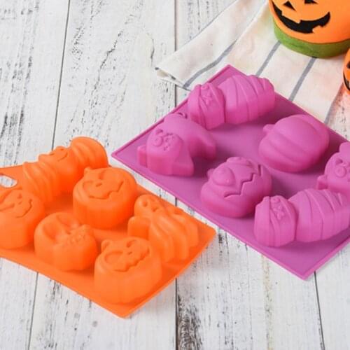 Old Castle Ghost Pumpkin Handmade DIY Scented Candle Essential Oil Bomb Soap Silicone Mold Craft Resin Halloween Decorating Tool