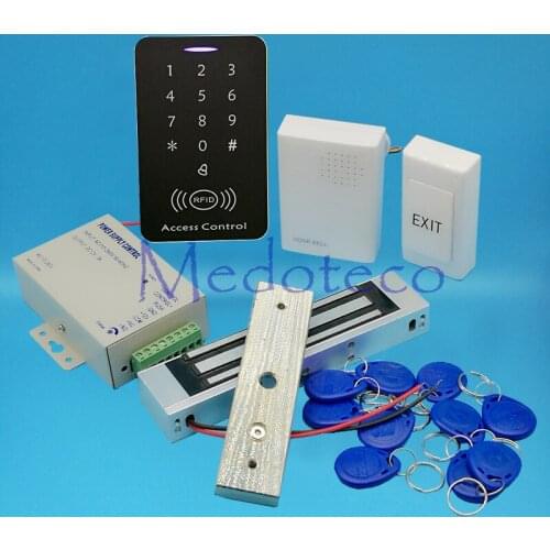 Full 125khz Rfid Card Door Access Control System Kit EM Card Access Controller +350lbs Magnetic Lock + Power Supply
