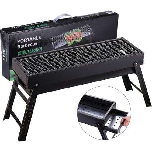 New Large BBQ Barbecue Grill Folding Portable Charcoal Outdoor Camping Picnic Burner Foldable Charcoal Camping Barbecue Oven
