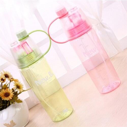 Sport Cycling Bicycle Water Bottle Mist Spray Gym Portable Travel Atomizing Drinking Cup Outdoor Climbing Plastic Bottles