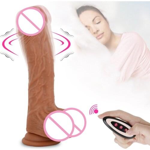 Man Nuo Telescopic Heating Vibrator Dildo Realistic Huge Big Penis Suction Cup 18 Sex Toys for Woman Strapon Female Masturbation