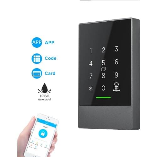 Bluetooth TTlock App Control Door Access Control System Card Reader, Smart Phone App Code RFID Card Door Access Control Keypad