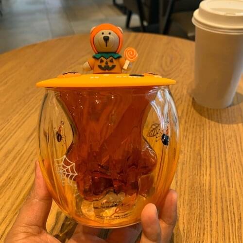 Star buk osmanthus season golden osmanthus cup silicone lid heat-resistant glass creative mug with Logo